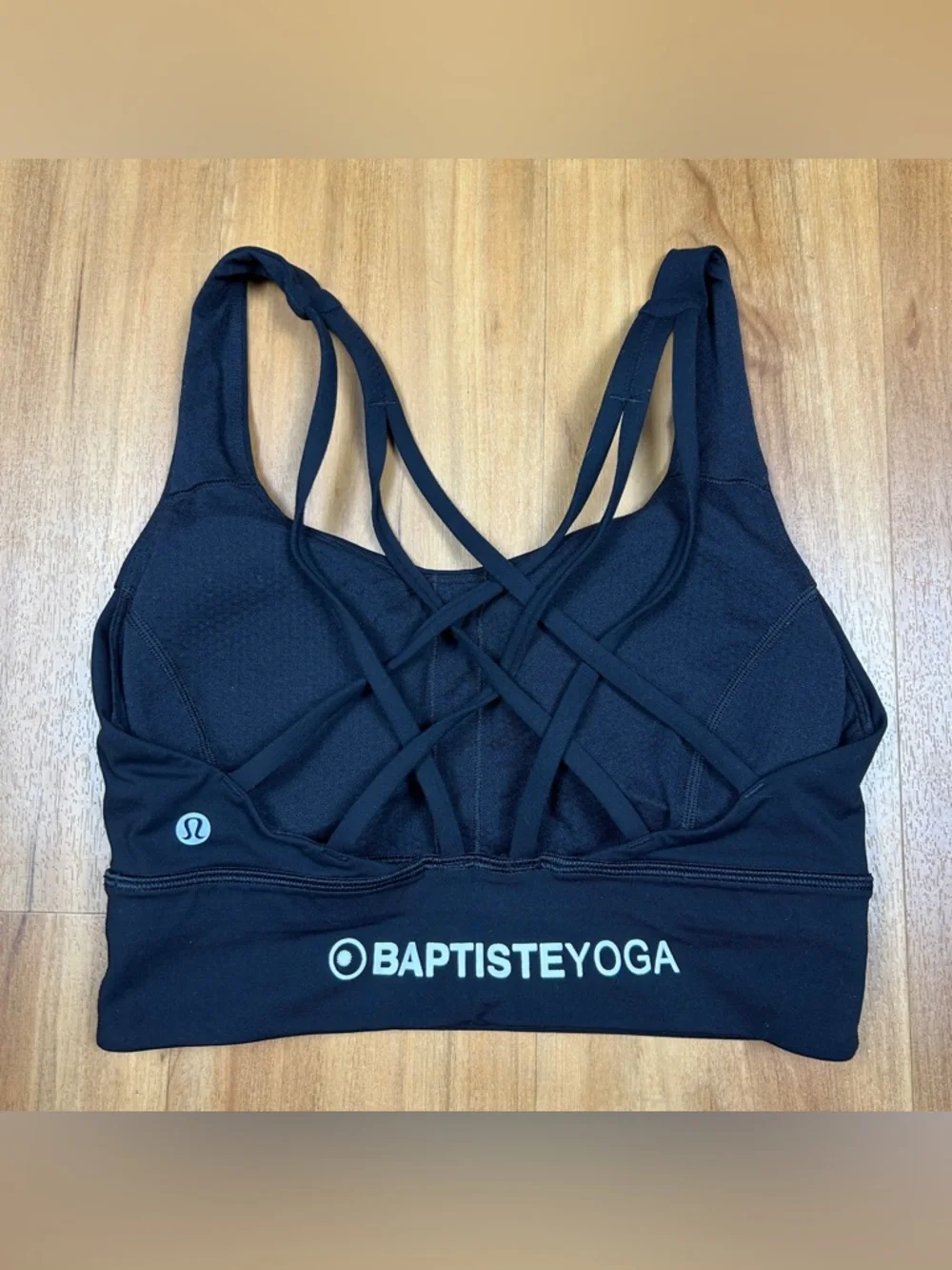 Lululemon Black Sports Bra Strappy Back Size‎ 6 Yoga Workout Athleisure